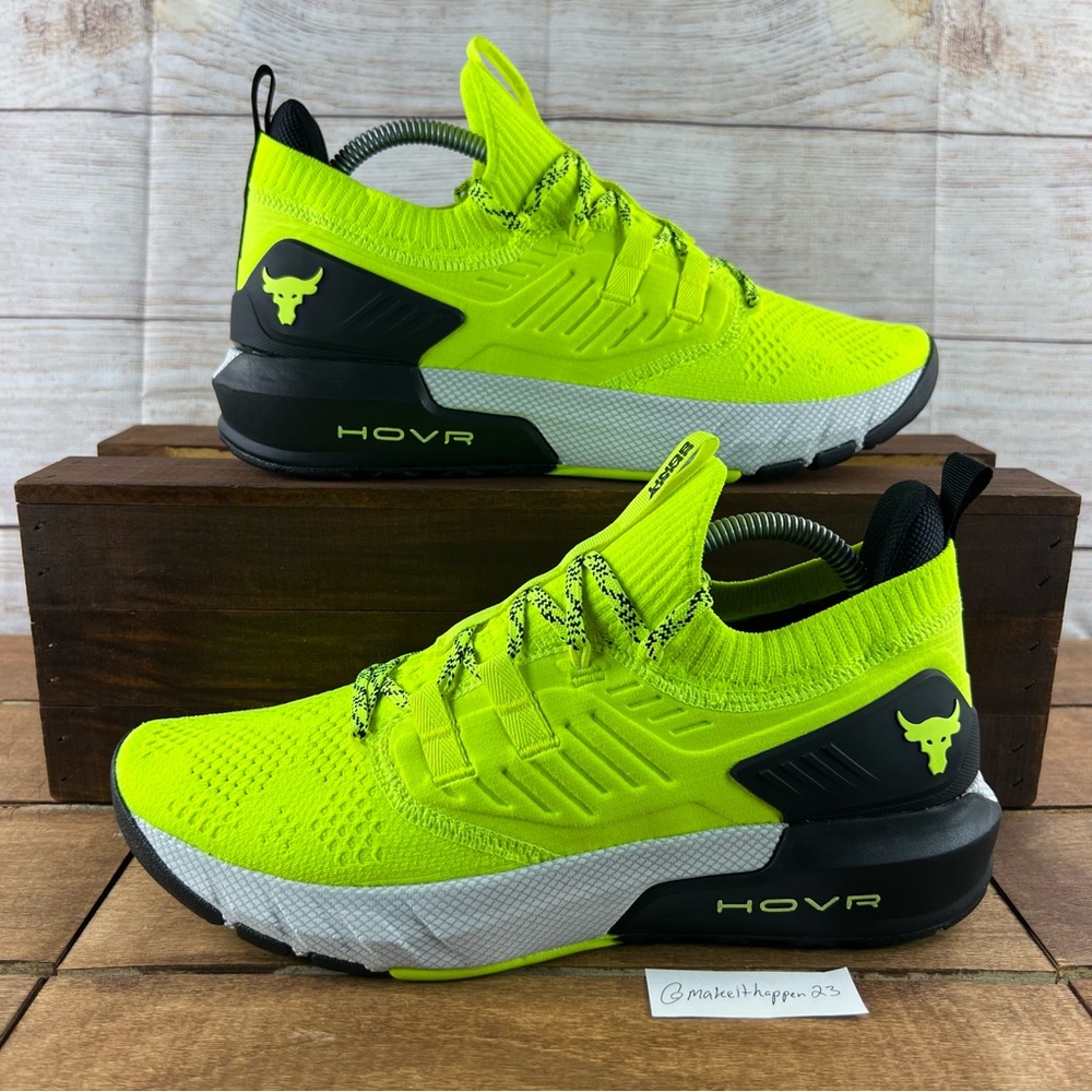 Under Armour UA Project Rock 3 HOVR Volt Black - Picture 1 of 7